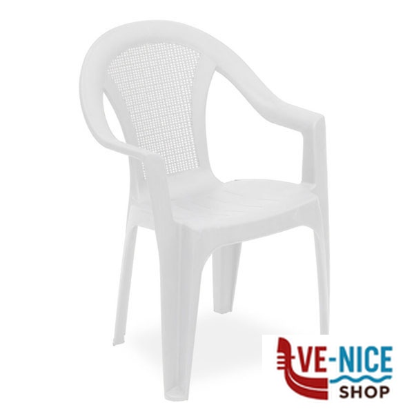 SEDIA RESINA BRACC.TESSA BIANCA PROGARDEN TES128BI ARREDO GIARDINO PROGARDEN C - immagine 2