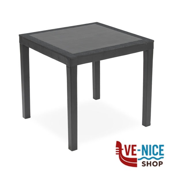 TAVOLO RESINA AGO ANTRACITE 79x79 PROGARDEN TQAG28AN ARREDO GIARDINO PROGARDEN C - immagine 2
