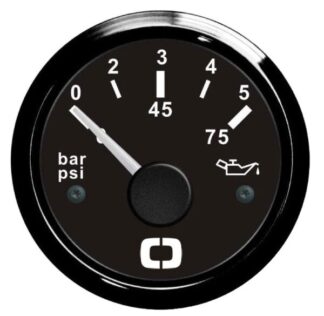 Indicatore pressione olio 0/5 bar nero/nera - 27.320.10 Osculati