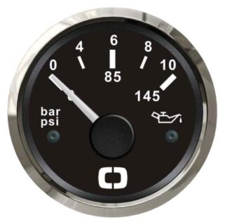 Indicatore pressione olio 0/10 bar nero/lucida - 27.321.11 Osculati