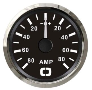 Amperometro con shunt 80 A nero/lucida - 27.321.24 Osculati