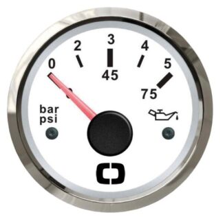 Indicatore pressione olio 0-5 bar bianco/lucida - 27.322.10 Osculati