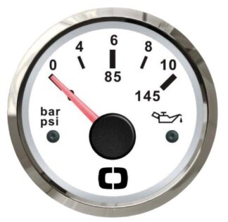 Indicatore pressione olio 0-10 bar bianco/lucida - 27.322.11 Osculati