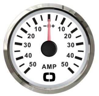 Amperometro con shunt 50 A bianco/lucida - 27.322.23 Osculati