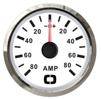 Amperometro con shunt 80 A bianco/lucida - 27.322.24 Osculati