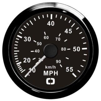 Spidometro Pitot 0-55 MPH nero/nera - 27.325.09 Osculati