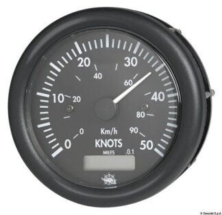 Spidometro 0-50 nodi 12 V nero con totalizzatore - 27.425.01 Osculati