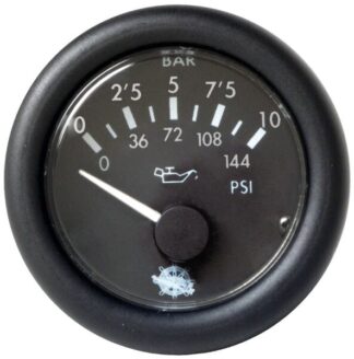 Pressione olio 0-10 bar 24 V nero - 27.430.02 Osculati
