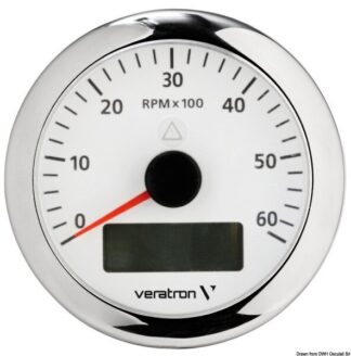 Contagiri 6000 RPM bianco - 27.480.03 Osculati