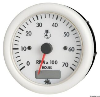 Contagiri 2/4 tempi 12 V bianco con contaore - 27.521.05 Osculati