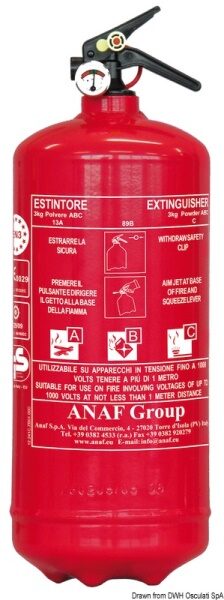 Estintore Solas a polvere 3 Kg MED - 31.451.03 Osculati