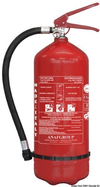 Estintore Solas a polvere 6 Kg MED - 31.451.05 Osculati