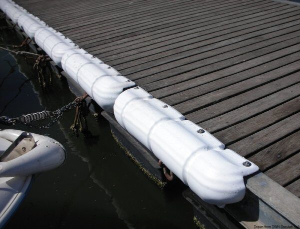 Protezione per pontile 900 mm bianco - 33.519.44 Osculati