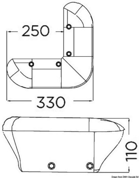 Protezione per pontile 330 mm blu - 33.519.08 Osculati