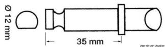 Scalmo plastica/ottone 12 x 35 mm - 34.430.06 Osculati