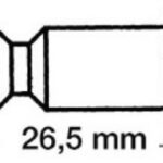 Scalmo plastica/ottone 12,5 x 26,5 mm - 34.430.08 Osculati