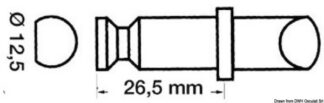 Scalmo plastica/ottone 12,5 x 26,5 mm - 34.430.08 Osculati