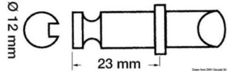 Scalmo ottone cromato per canotti Bat e Lomac - 34.430.12 Osculati