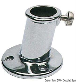 Basetta ottone cromato per asta 25 mm - 35.158.02 Osculati