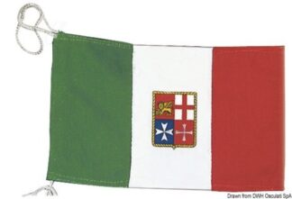 Bandiera Italia Marina Mercantile 20 x 30 cm - 35.453.01 Osculati