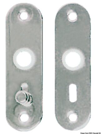Coppia placche ottone cromato - 38.131.48 Osculati