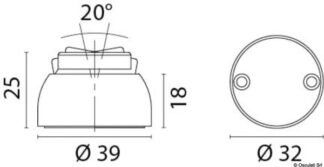Fermaporte magnetico 7,5 Kg uso esterno in ottone cromato - 38.155.21 Osculati