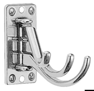 Appendiabiti 3 ganci ottone cromato 73x36 - 38.162.01 Osculati