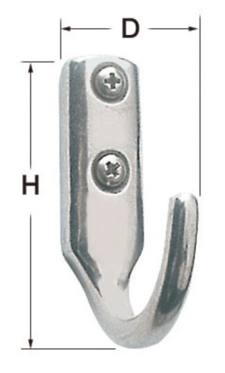 Gancetto inox 33x53 mm - 38.313.45 Osculati