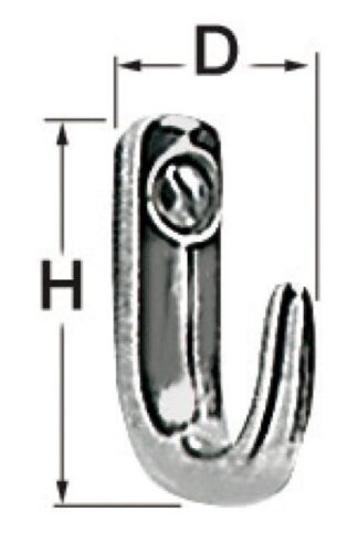 Gancetto inox 22x30 mm - 38.313.90 Osculati
