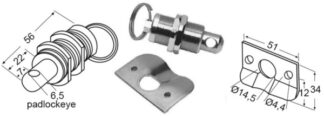 Chiusura gavoni inox lucchetto - 38.405.50 Osculati