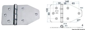 Maxi cerniera 180x100 mm - 38.440.15 Osculati