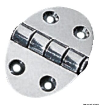 Cerniera 35x51mm 1,5mm viti - 38.450.01 Osculati