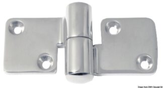 Cerniera inox sfilabile sinistra 100x50 mm - 38.512.01 Osculati
