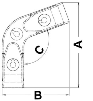Passacavo angolare a rulli 110° - 40.209.10 Osculati