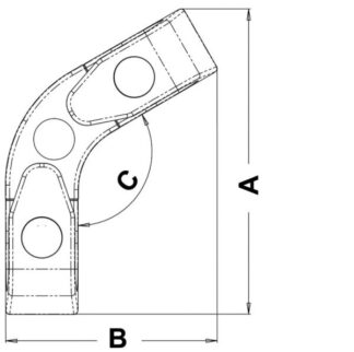 Passacavo angolare a rulli 120° - 40.209.20 Osculati