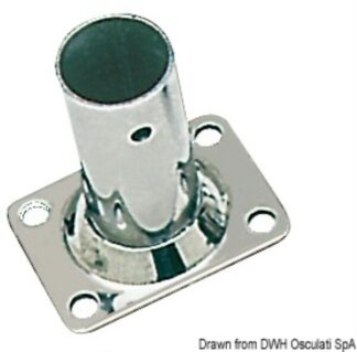 Basetta rettangolare inox 90° 25 mm - 41.133.23 Osculati