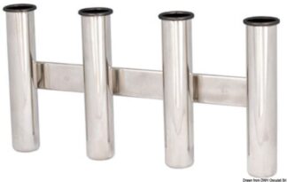 Reggicanne inox a parete 4 posti - 41.167.81 Osculati
