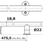Corrimano inox mm 915 - 41.911.36 Osculati