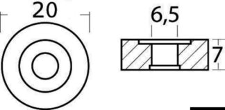 Anodo alluminio MERCURY rondella 4/6 HP - 43.823.92 Osculati