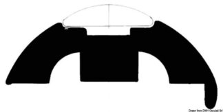 Base per profili PVC bianco 40 mm - 44.480.18 Osculati