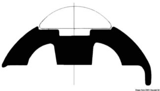 Base per profili PVC bianco 45 mm - 44.480.19 Osculati