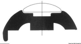 Base per profili PVC bianco 50 mm - 44.480.21 Osculati