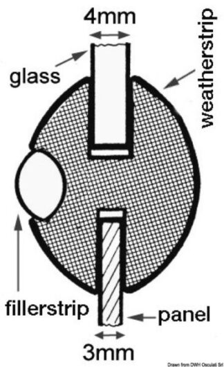 Profilo per finestrini 26 x 20 mm - 44.481.00 Osculati