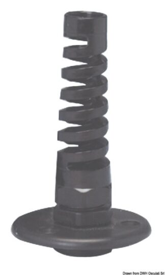 Kit passaparatia in nylon nero e flangia inox - 45.028.23 Osculati
