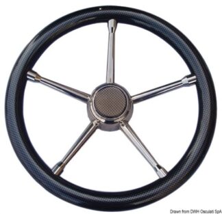 Volante A inox/carbonio 350 mm - 45.135.04 Osculati