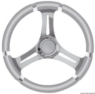 Volante B inox/grigio 350 mm - 45.136.02 Osculati