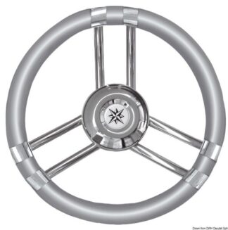 Volante C inox/grigio 350 mm - 45.137.02 Osculati