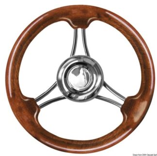 Volante curvo mogano mm 350 - 45.152.05 Osculati