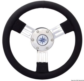 Volante Pegaso razze inox Ø mm 300 nero - 45.158.45 Osculati