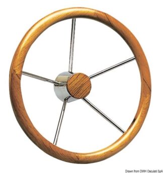 Timone inox e legno 400 mm - 45.165.02 Osculati